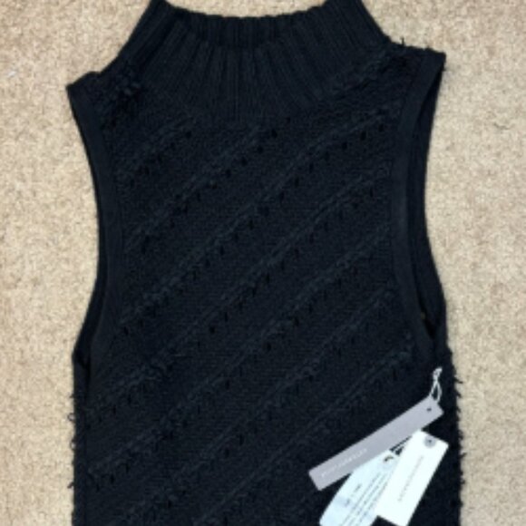 Brand New By Anthropologie Sleeveless Mock-Neck Fringe Sweater Midi Dress - Picture 7 of 10
